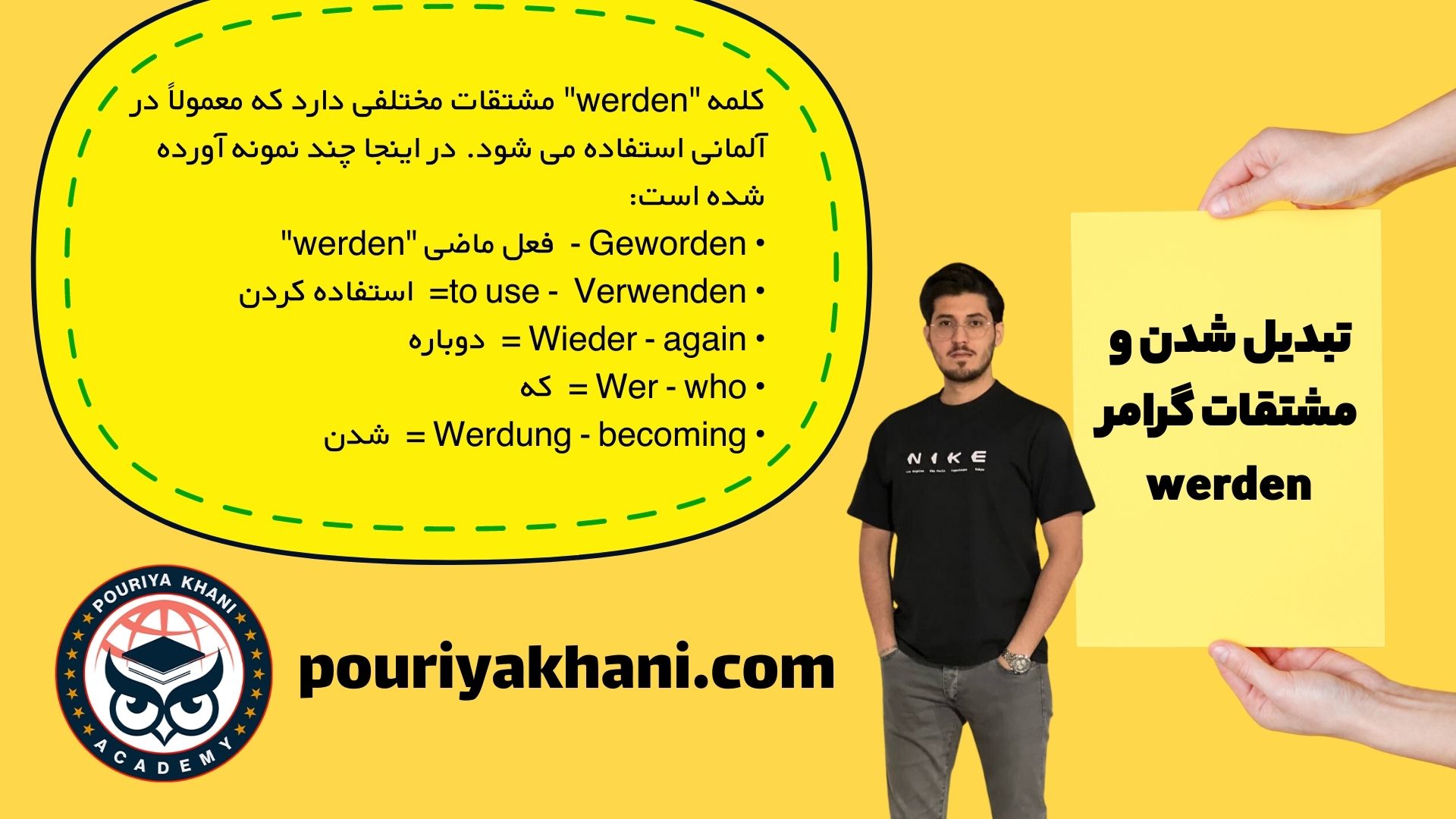 تبدیل شدن و مشتقات گرامر werden