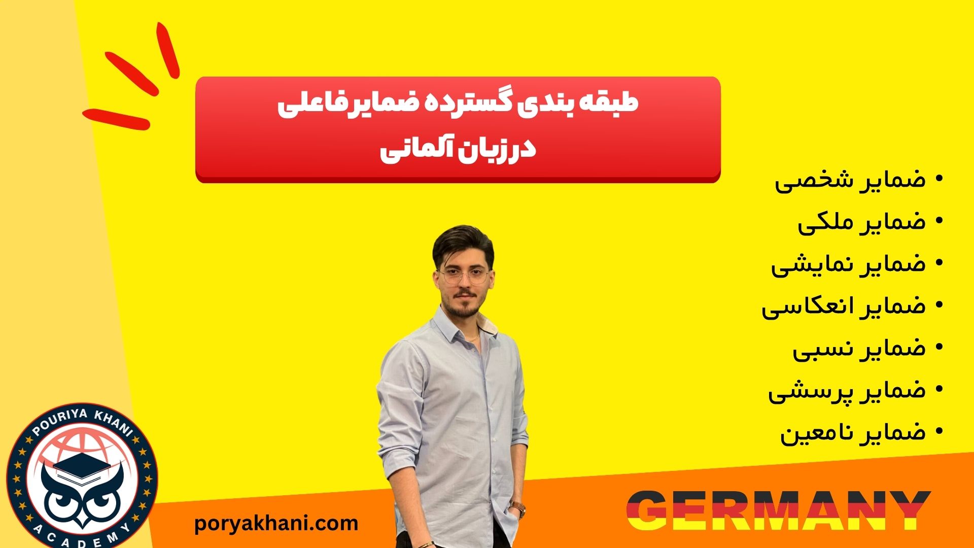 طبقه بندی گسترده ضمایر فاعلی در زبان آلمانی