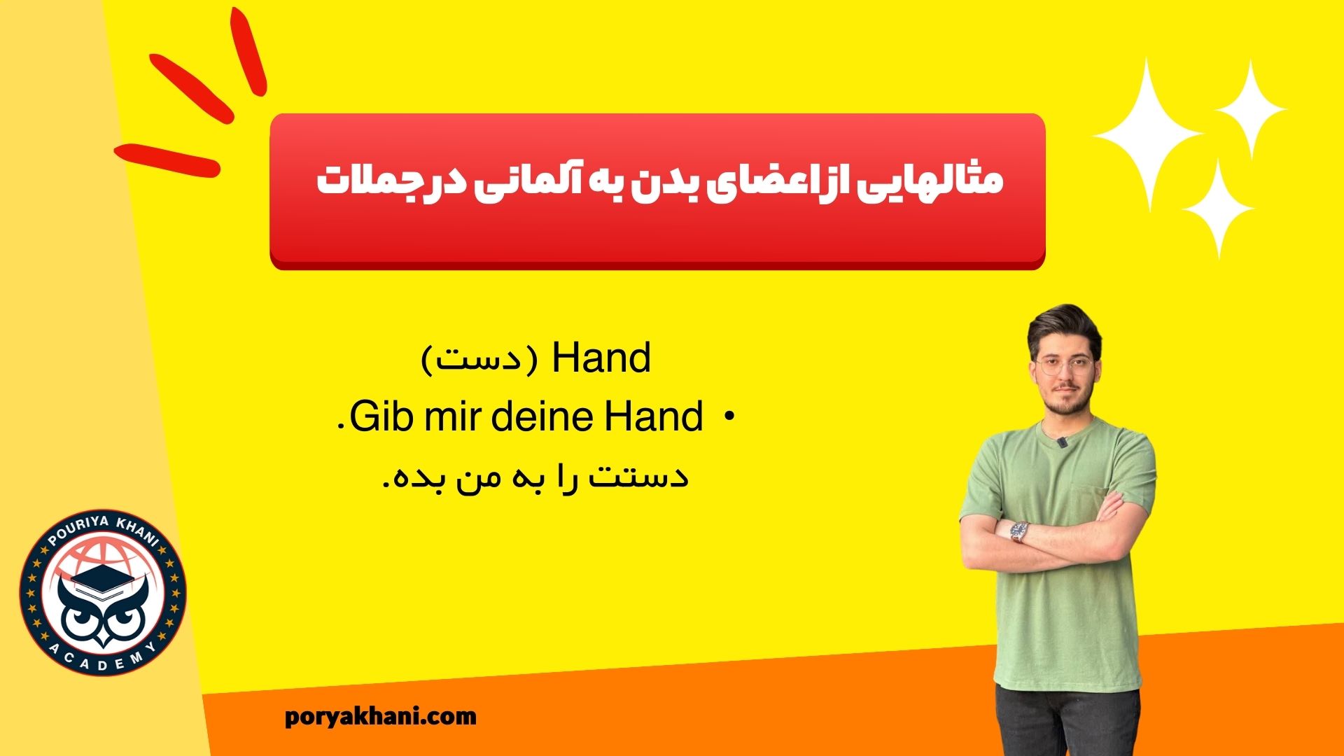 مثالهایی از اعضای بدن به آلمانی در جملات