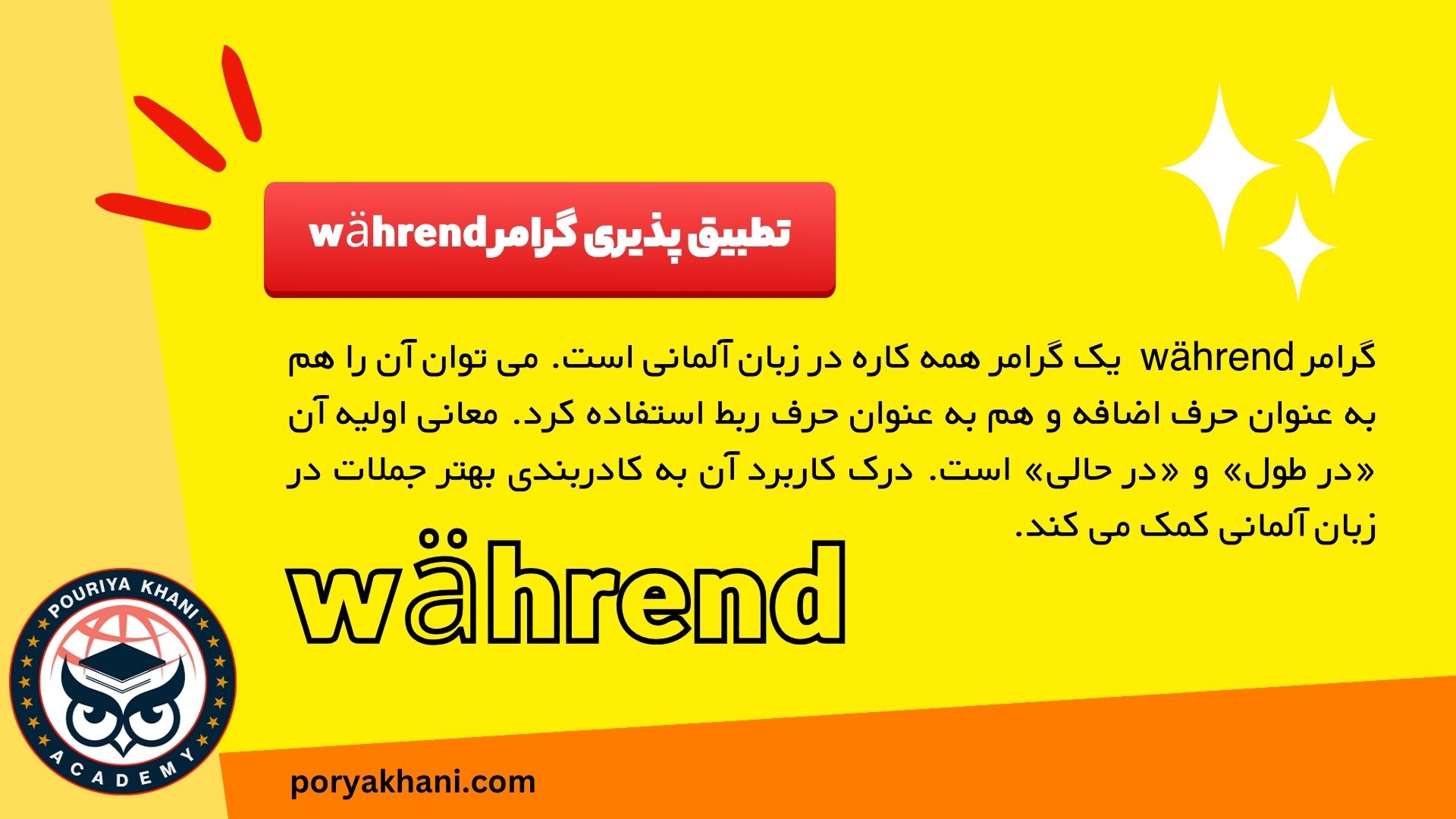 تطبیق پذیری گرامر während