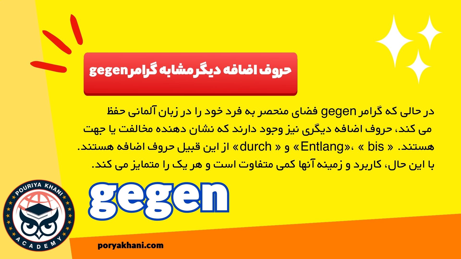 حروف اضافه دیگر مشابه گرامر gegen