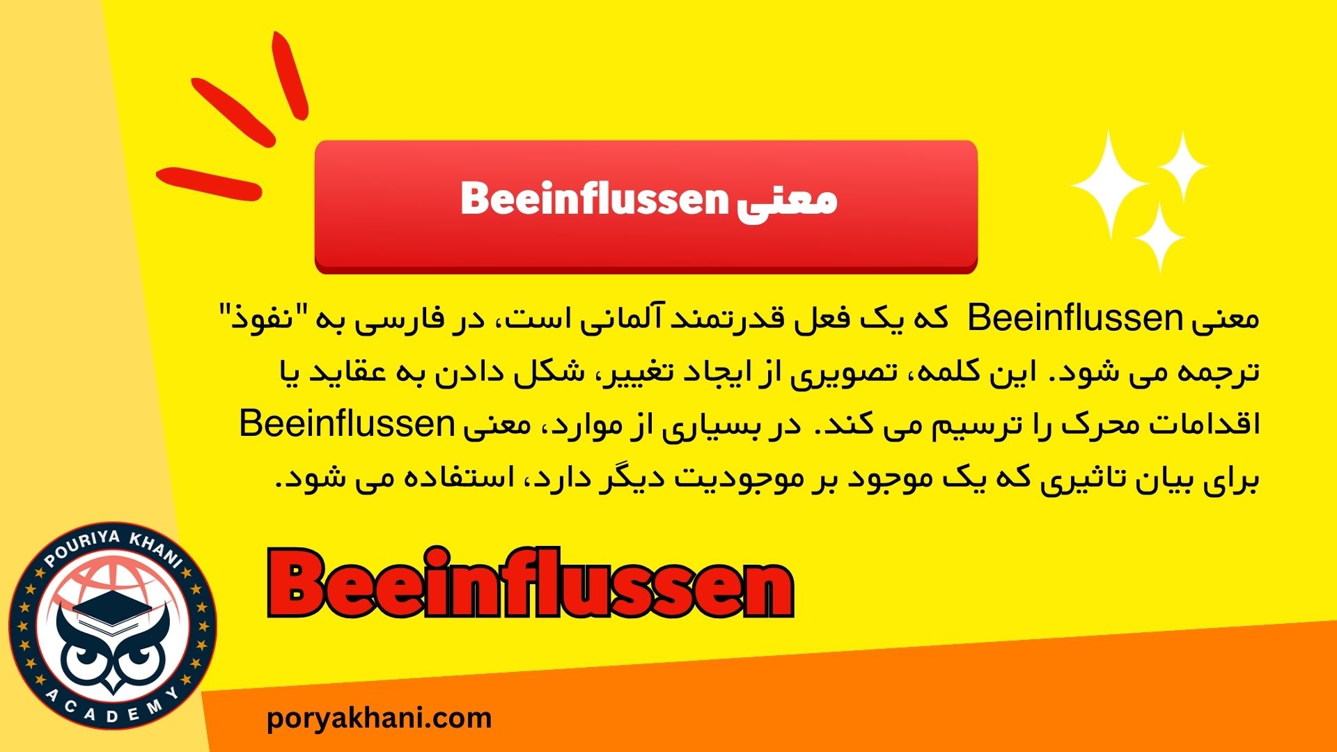 معنی Beeinflussen